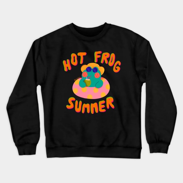 Hot Frog Summer Crewneck Sweatshirt by iisekei